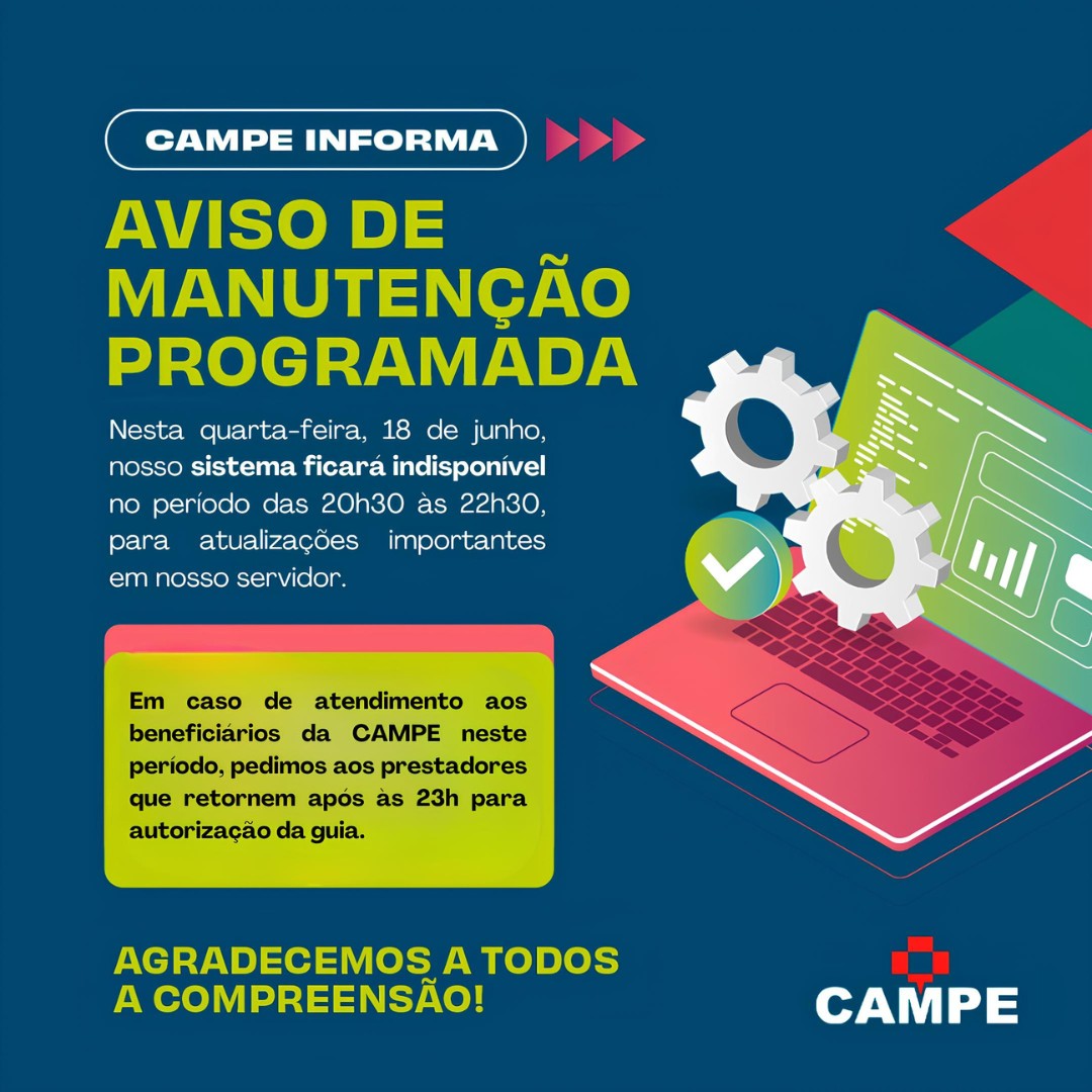 Imagem de Capa - Aviso de Manutenção Programada 18-06-2025